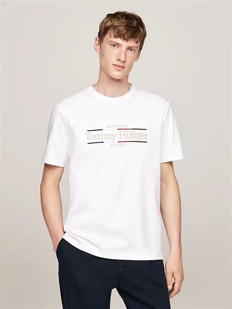 White Embroidered Interlock T